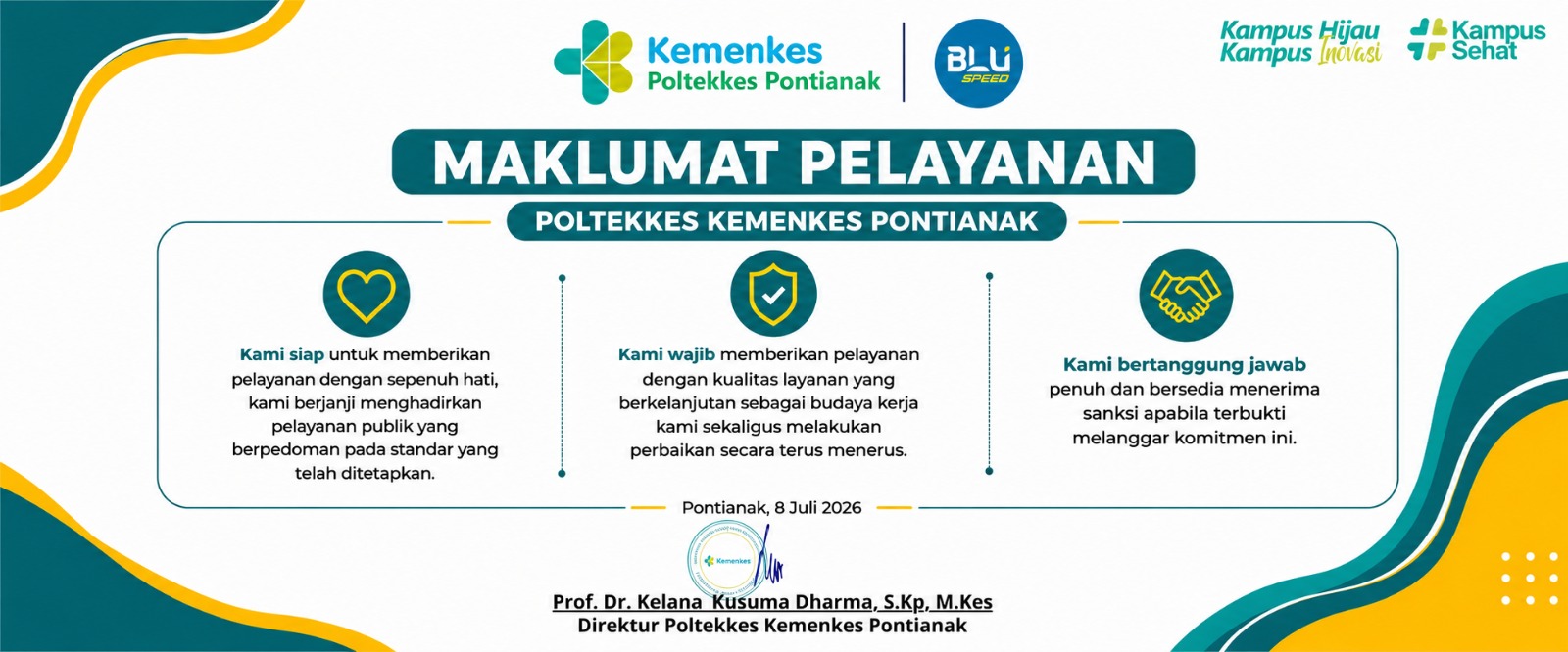 Banner Poltekkes Kemenkes Pontianak urutan 1