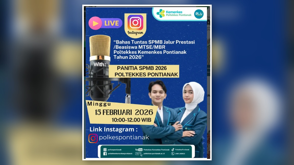 Informasi Seleksi Penerimaan Mahasiswa Baru (SPMB) Poltekkes Kemenkes Pontianak T.A. 2026-2027