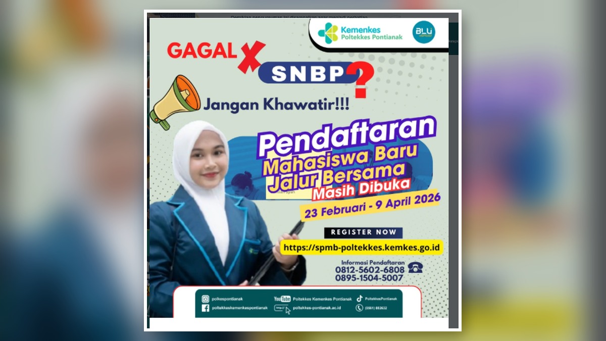 Informasi Perpanjangan Seleksi Penerimaan Mahasiswa Baru (SPMB) Poltekkes Kemenkes Pontianak T.A. 2026-2027