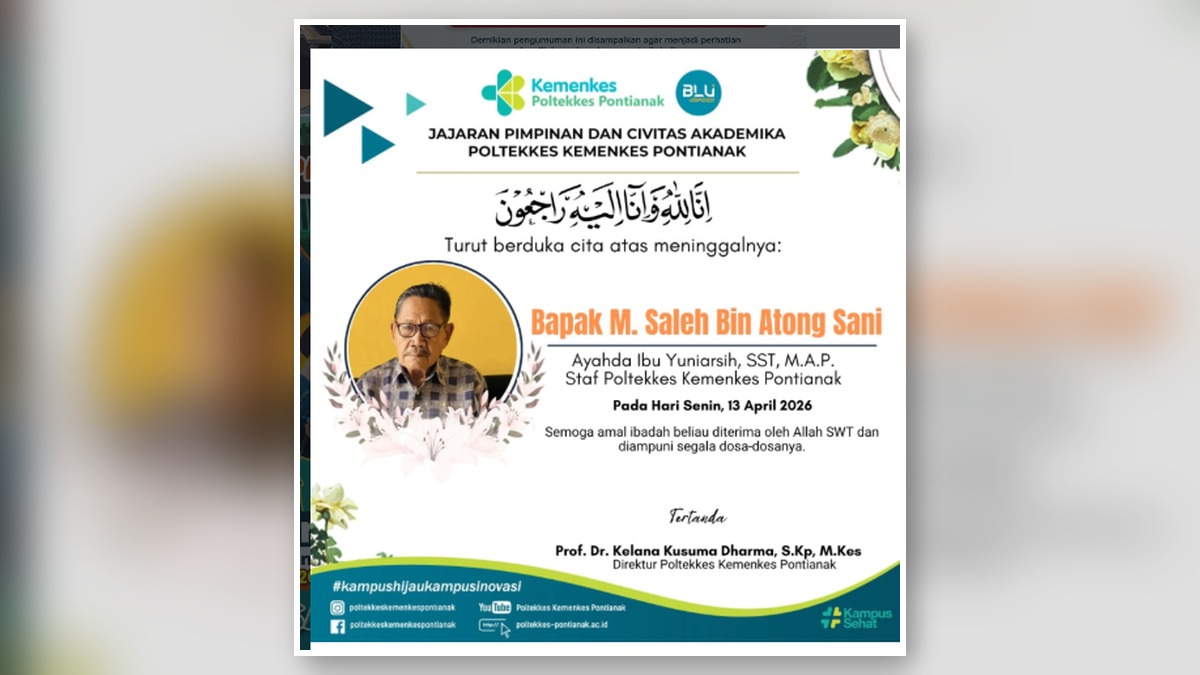 Ucapan Bela Sungkawa atas Wafatnya Bapak M. Saleh, Ayahanda Ibu Yuniarsih
