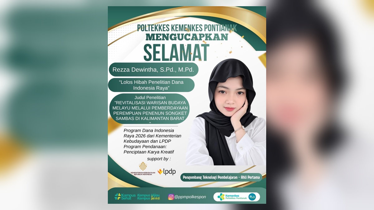 Rezza Dewintha Lolos Hibah Penelitian Dana Indonesia Raya 2026